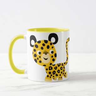 Cute Cartoon Smiling Leopard Mug