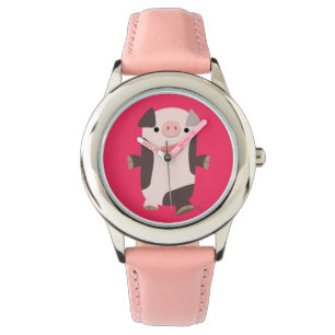 Cute Cartoon Smiling Pig Watch