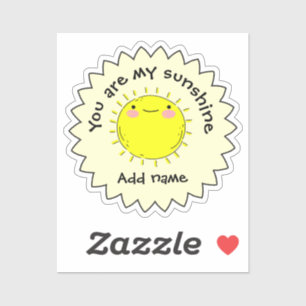 Cute Cartoon Smiling Sun You Are My Sunshine