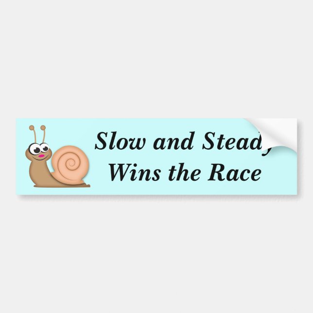 Cute Cartoon Snail Bumper Sticker (Front)
