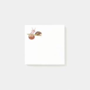 Cute Cartoon Snail on a Plant with Positive Messag Post-it Notes