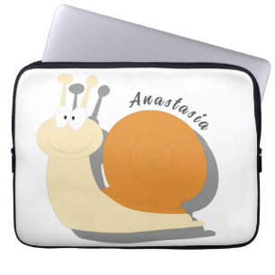 Cute cartoon snail Personalised   Laptop Sleeve