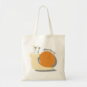 Cute Cartoon Snail Personalised Tote Bag – Fun
