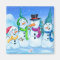cute cartoon snowmen family magnet