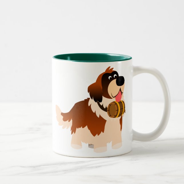 Cute Cartoon St Bernard Mug (Right)