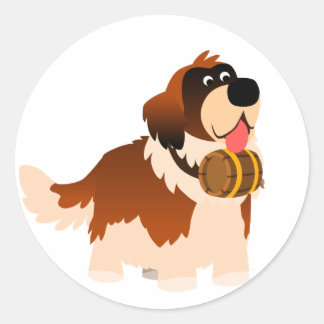 Cute Cartoon St Bernard Sticker