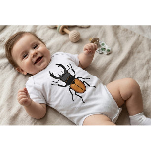 Cute Cartoon Stag Beetle Baby Bodysuit