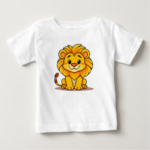 Cute, cartoon-style illustration of a lion baby T-Shirt