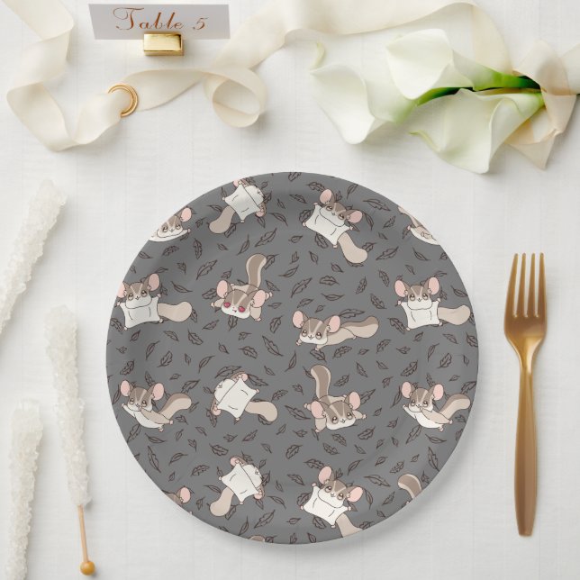 Cute Cartoon Sugar Glider Paper Plate (Wedding)