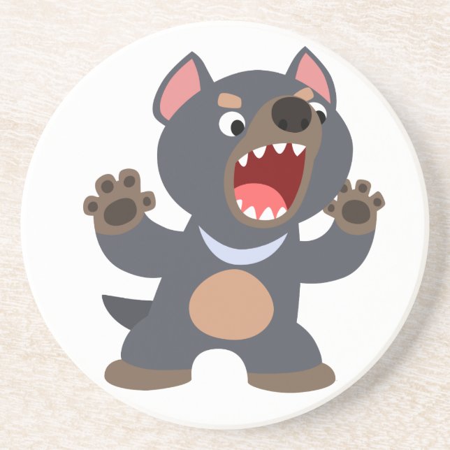 Cute Cartoon Tasmanian Devil Coaster (Front)