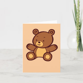 Cute Cartoon Teddy Bear Note Card