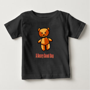 Cute Cartoon Teddy Bear Pun Illustration Baby T-Shirt