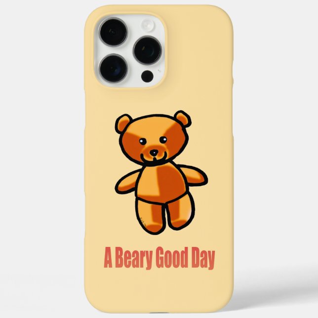 Cute Cartoon Teddy Bear Pun Illustration Case-Mate iPhone Case (Back)
