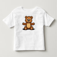 Cute Cartoon Teddy Bear Sitting