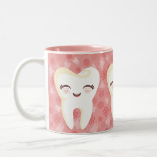 Cute Cartoon Teeth - Pink Gift Mug