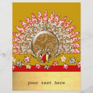 Cute Cartoon Thanksgiving Turkey Flyer