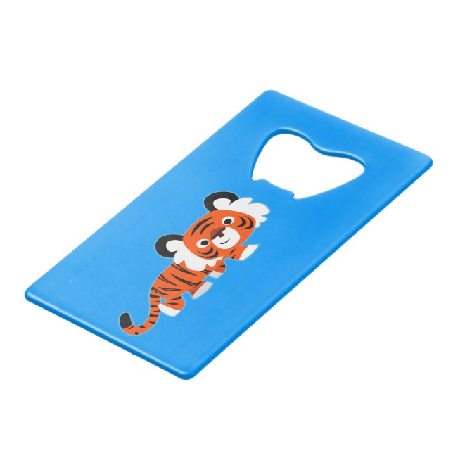 Cute Cartoon Tiger on The Prowl Bottle Opener (Front Angled)