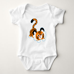 Cute Cartoon Tiger Ready To Play Baby Apparel Bodysuit