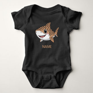 Cute Cartoon Tiger Shark Baby Bodysuit