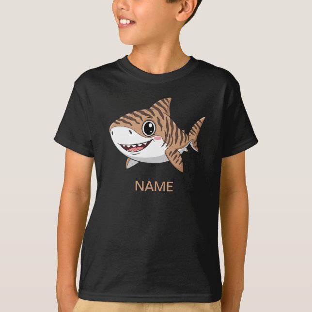 Cute Cartoon Tiger Shark Baby Bodysuit (Front)
