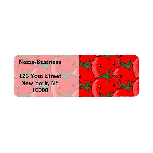 Cute Cartoon Tomato Custom  Return Address Label (Front)