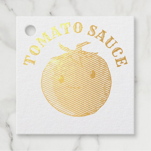 Cute Cartoon Tomato Favour Tags (Front)