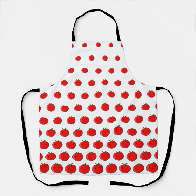 Cute Cartoon Tomato Pattern Apron (Front)