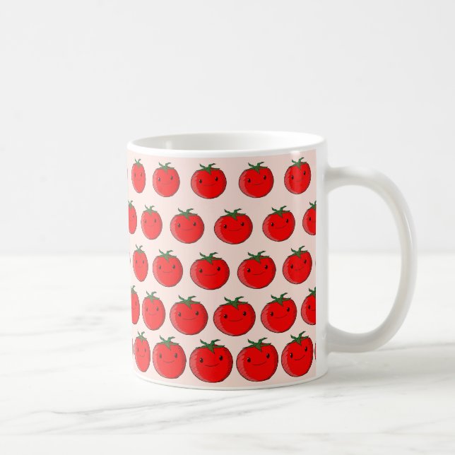 Cute Cartoon Tomato Pattern Coffee Mug (Right)