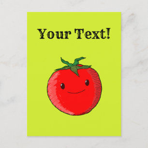 Cute Cartoon Tomato Postcard