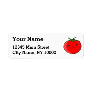 Cute Cartoon Tomato Return Address Label