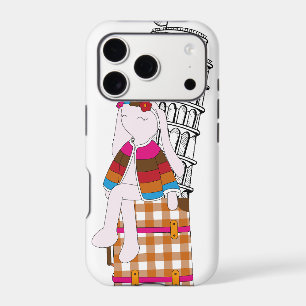 Cute Cartoon Travel Bunny Italy Vacation