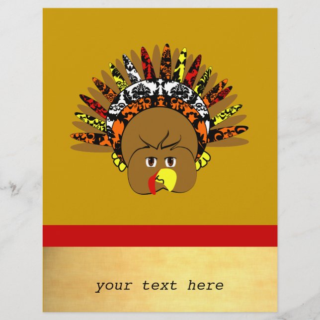 Cute Cartoon Turkey Business Flyer (Front)