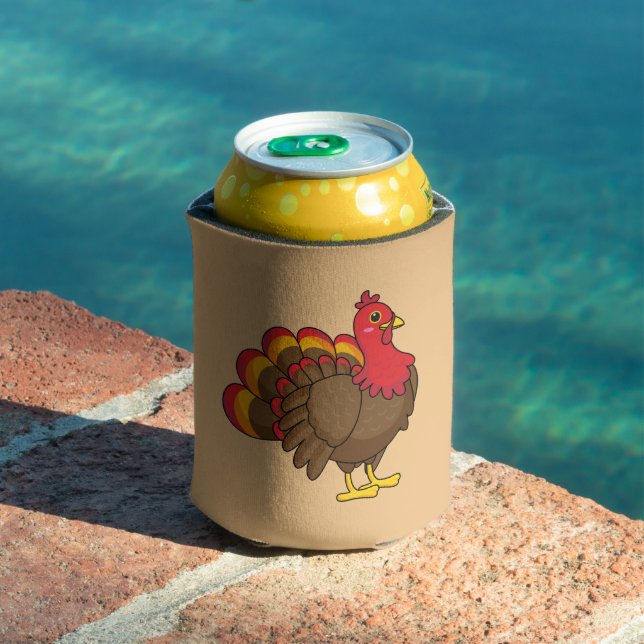 Cute Cartoon Turkey Can Cooler (In Situ Pool)