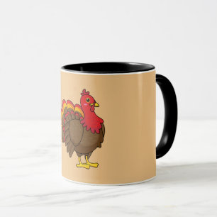 Cute Cartoon Turkey Mug