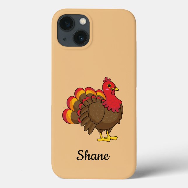 Cute Cartoon Turkey | Personalise Case-Mate iPhone Case (Back)