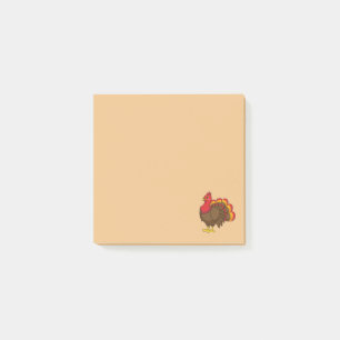 Cute Cartoon Turkey Post-it Notes