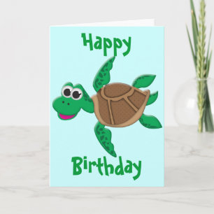 Cute Cartoon Turtle Card