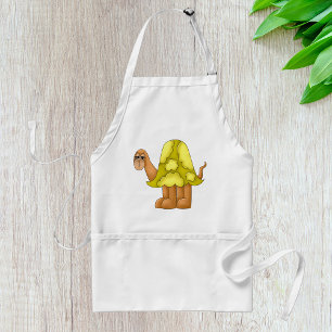 Cute Cartoon Turtle with Puffy Green Shell Standard Apron