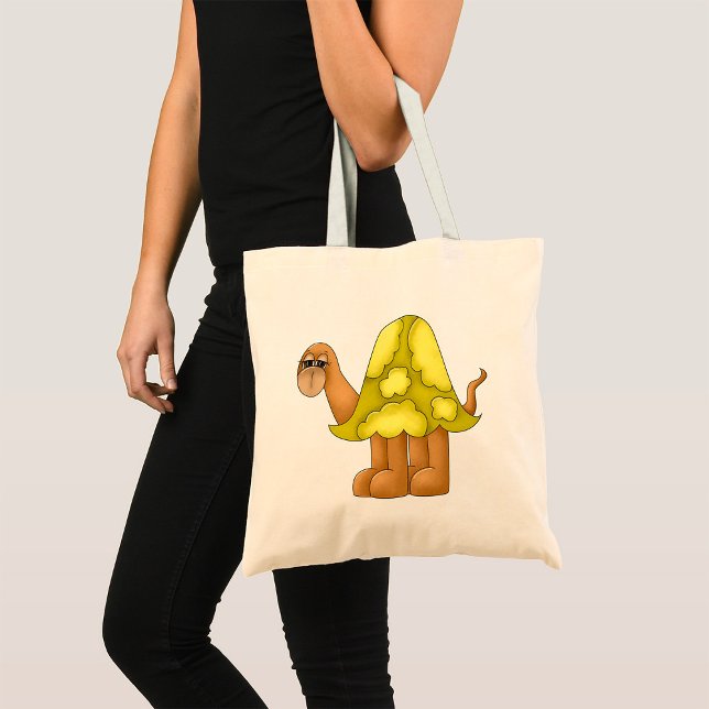 Cute Cartoon Turtle with Puffy Green Shell Tote Bag (Creator Uploaded)