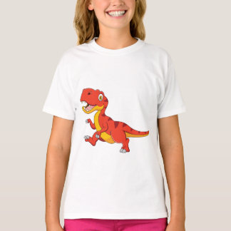 Cute cartoon tyrannosaurus rex walking T-Shirt