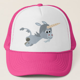 Cute Cartoon Unicorn In A Hurry Hat
