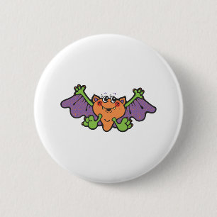 cute cartoon vampire bat 6 cm round badge