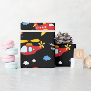 Cute Cartoon Vehicles Pattern  Wrapping Paper