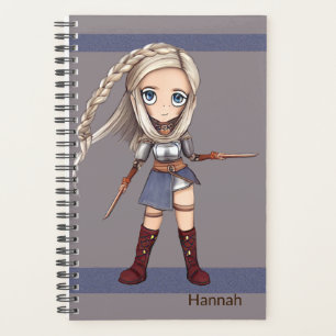 Cute Cartoon Viking Girl Personalized Planner