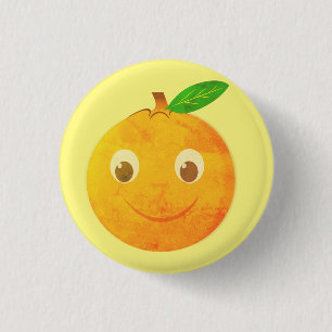 Cute Cartoon Vintage Orange Drawing 3 Cm Round Badge