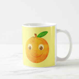 Cute Cartoon Vintage Orange Drawing Coffee Mug