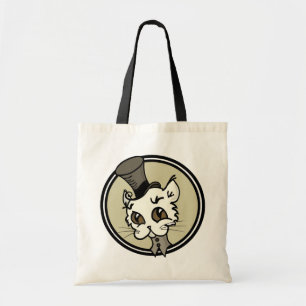 CUTE CARTOON VINTAGE STYLE CAT TOTE BAG