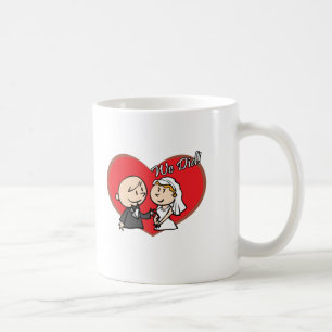 Cute Cartoon "We Did" Wedding couple Coffee Mug