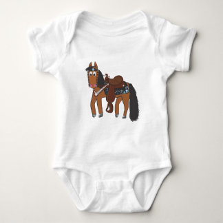 Cute Cartoon Western Horse Baby Bodysuit
