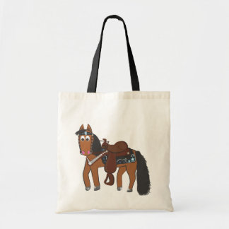 Cute Cartoon Western Horse Tote Bag